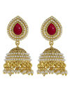 YouBella Ethnic Traditional Jhumki Earrings (Red)